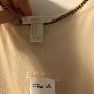 Forever 21 Dresses - Forever 21 Cream Dress with Metallic Beading Forever 21 Dresses - Forever 21 Cream Dress with Metallic Beading